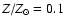 $Z/Z_\odot =0.1$