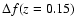 $\Delta f(z = 0.15)$