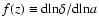 $f(z) \equiv {\rm dln}{\delta}/{\rm dln}{a}$