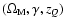 $(\Omega _{\rm M}, \gamma , z_Q)$