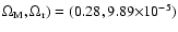 $\Omega_{\rm M}, \Omega_{\rm r}) =
(0.28, 9.89 {\times} 10^{-5})$
