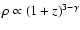 $\rho \propto (1 + z)^{3 - \gamma}$