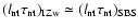 $(l_{\rm nt}\tau_{\rm nt})_{\rm IZw}\simeq (l_{\rm nt}\tau_{\rm nt})_{\rm SBS}$