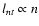 $l_{nt} \propto n$