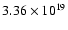 $3.36
\times 10^{19}$