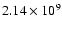 $2.14\times10^9$
