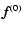 ${\vec f}^{(0)}$