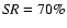 ${\it SR}= 70\%$