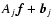 $A_j{\vec f}+{\vec b}_j$