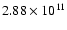 $2.88\times10^{11}$