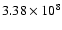 $3.38 \times 10^8$