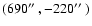 $(690\hbox {$^{\prime \prime }$ },-220\hbox {$^{\prime \prime }$ })$