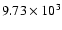 $9.73\times 10^3$