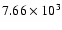 $7.66\times 10^3$