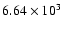 $6.64\times 10^3$