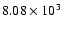 $8.08\times 10^3$