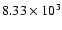 $8.33\times 10^3$