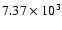 $7.37\times 10^3$