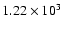 $1.22\times 10^3$