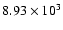 $8.93\times 10^3$