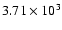 $3.71\times 10^3$