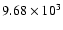 $9.68\times 10^3$