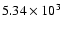 $5.34\times 10^3$