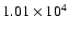 $1.01\times 10^4$
