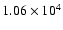 $1.06\times 10^4$