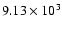 $9.13\times 10^3$