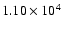 $1.10\times 10^4$