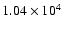 $1.04\times 10^4$