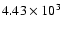 $4.43\times 10^3$