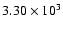 $3.30\times 10^3$