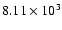 $8.11\times 10^3$