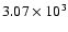 $3.07\times 10^3$