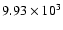 $9.93\times 10^3$