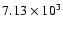 $7.13\times 10^3$