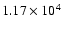 $1.17\times 10^4$