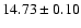 $14.73\pm0.10$