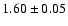 $1.60\pm{0.05}$
