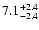 $\rm 7.1^{+2.4}_{-2.4}$