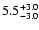 $\rm 5.5^{+3.0}_{-3.0}$