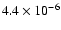 $4.4\times 10^{-6}$