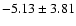 $-5.13 \pm 3.81$