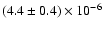 $(4.4\pm0.4)\times 10^{-6}$