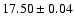$17.50\pm0.04$