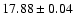$17.88\pm0.04$