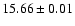 $15.66\pm0.01$