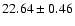 $22.64\pm0.46$
